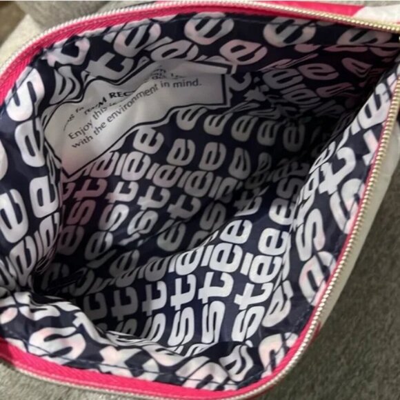 🦃 New Estée Lauder 2 Piece Puffy Stripped Cosmetic Makeup Travel Bag Set - Picture 5 of 6